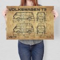 Blacha metalowa - VW T3 drawing L.jpg