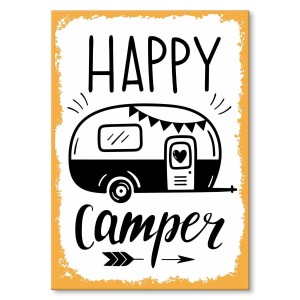 Plakat metalowy "Happy Camper"
