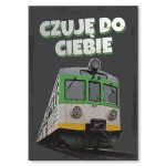 Plakat metalowy "Czuję pociąg"