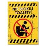 Plakat metalowy "Nie blokuj toalety"