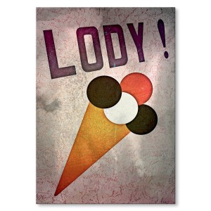 Plakat metalowy "Lody!"
