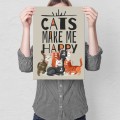 Blacha metalowa - Cats make me happy M.jpg