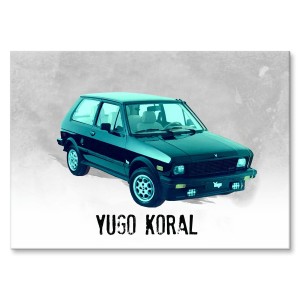 Plakat metalowy "YUGO KORAL"