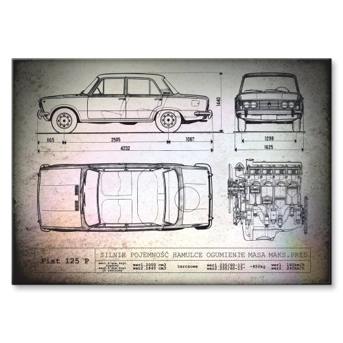 Blacha metalowa - FIAT 125P TECH.jpg