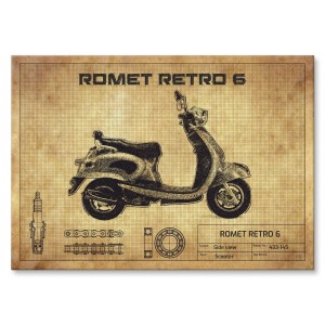Plakat metalowy "ROMET RETRO 6"