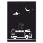 Plakat metalowy "Zakochana Para - Kamper"