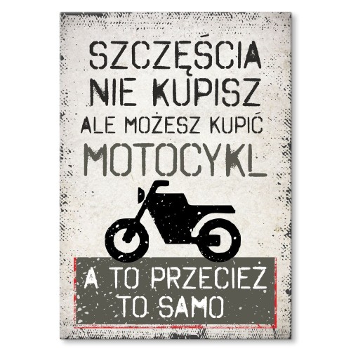 Blacha metalowa - Szczęście - Motocykl.jpg