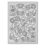 Plakat metalowy "GAMEPADS GRAPH"