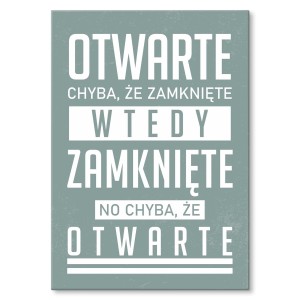 Plakat metalowy "Otwarte"