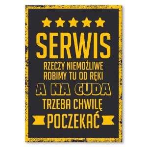 Plakat metalowy "Serwis - Rzeczy Niemożliwe"