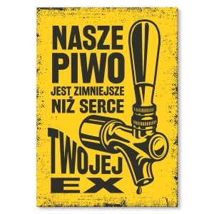 Plakat metalowy "Nasze piwo"