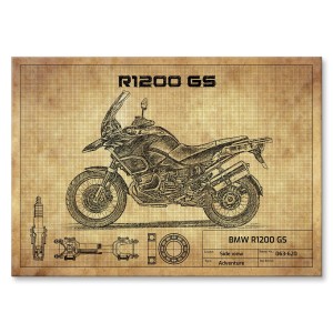 Plakat metalowy "Motocykl BMW R1200 GS"