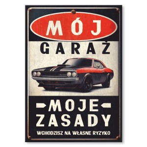 Plakat metalowy "Moje zasady"