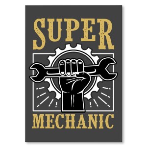 Plakat metalowy "Super Mechanic"