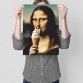 Plakat metalowy - Mona Lisa z lodem M.jpg