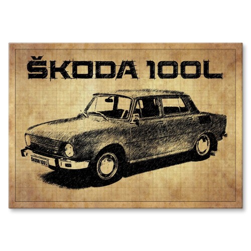 Blacha metalowa - SKODA 100L.jpg