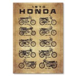Plakat metalowy "Honda Models 1970"