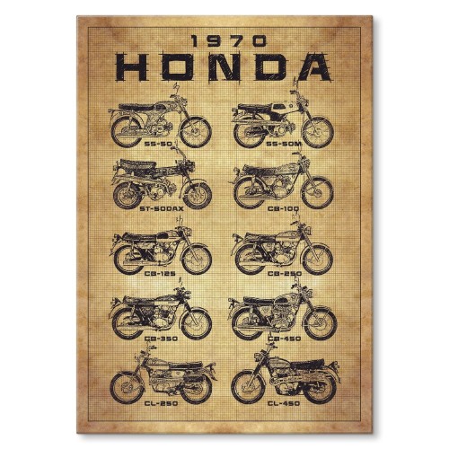 Blacha metalowa - Honda Models 1970.jpg