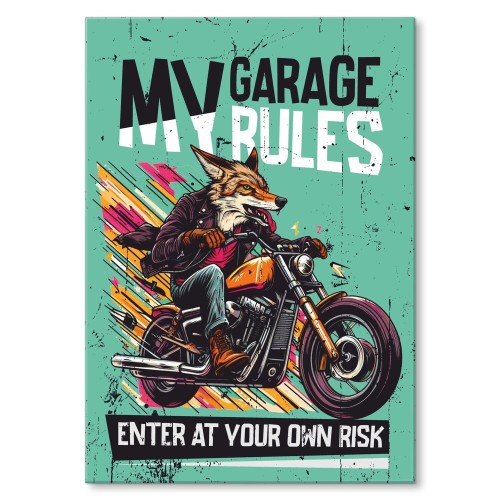 Blacha metalowa - My garage fox.jpg