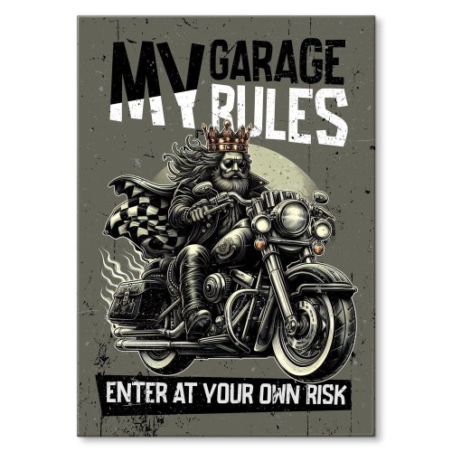 Blacha dekoracyjna - My Garage KING.jpg