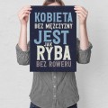 Plakat metalowy - Ryba bez roweru M.jpg
