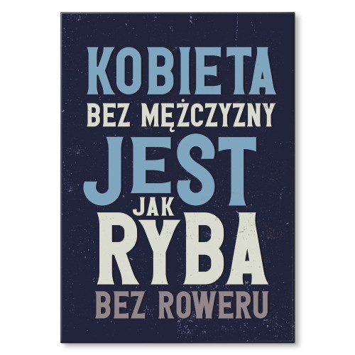 Plakat metalowy - Ryba bez roweru.jpg