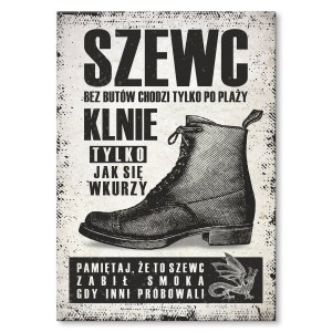 Plakat metalowy "Szewc"