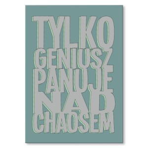 Plakat metalowy "Tylko geniusz"