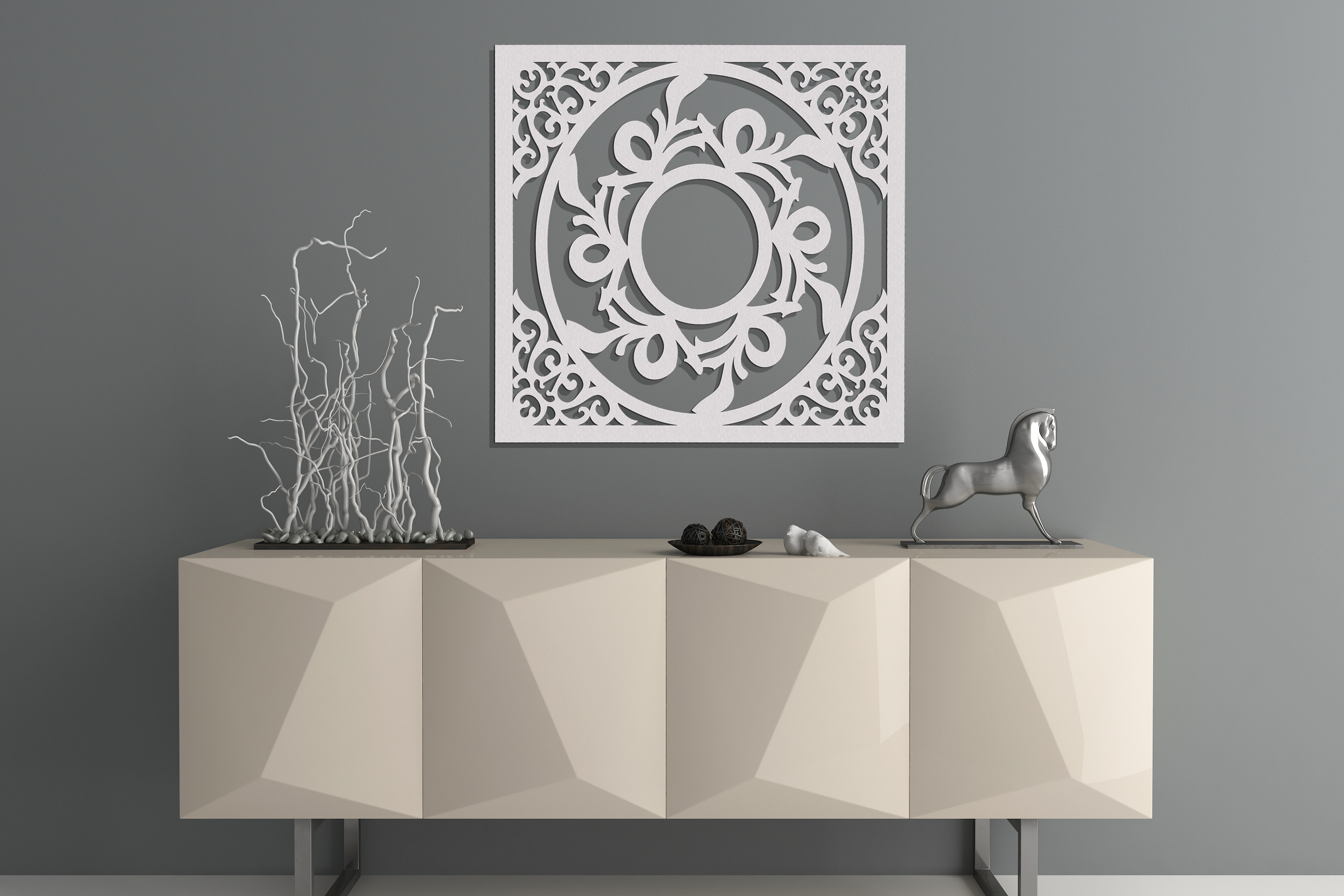 Drewniany panel ścienny China Style